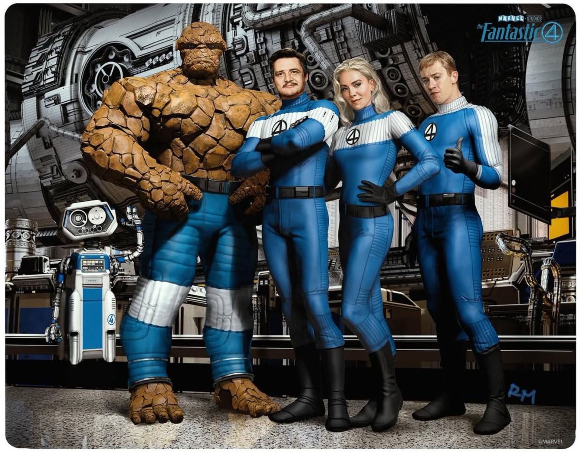 طرح اولیه لباس گروه چهار شگفت انگیز در فیلم The Fantastic Four: First Steps