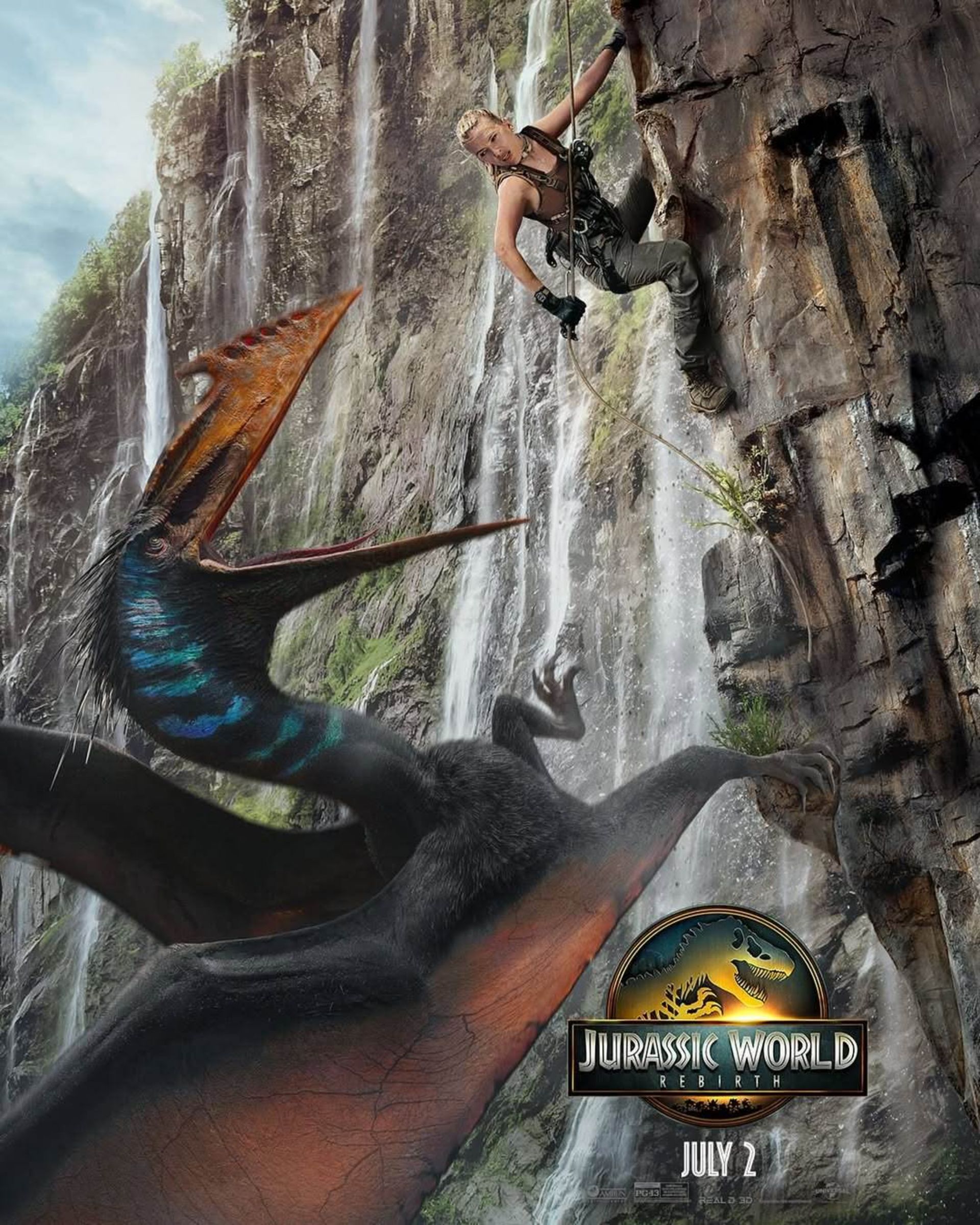 اسکارلت جوهانسون در پوستر جدید فیلم Jurassic World Rebirth