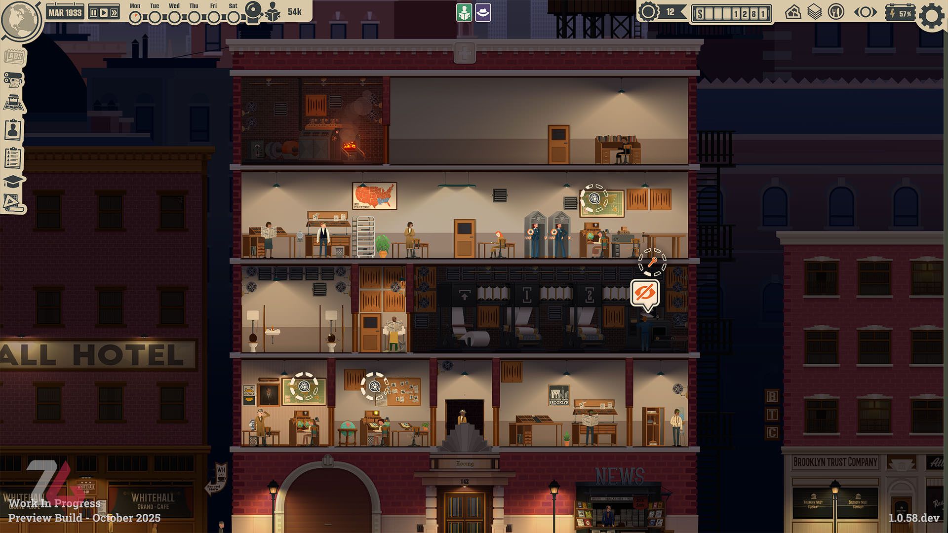 دفتر روزنامه در بازی news tower