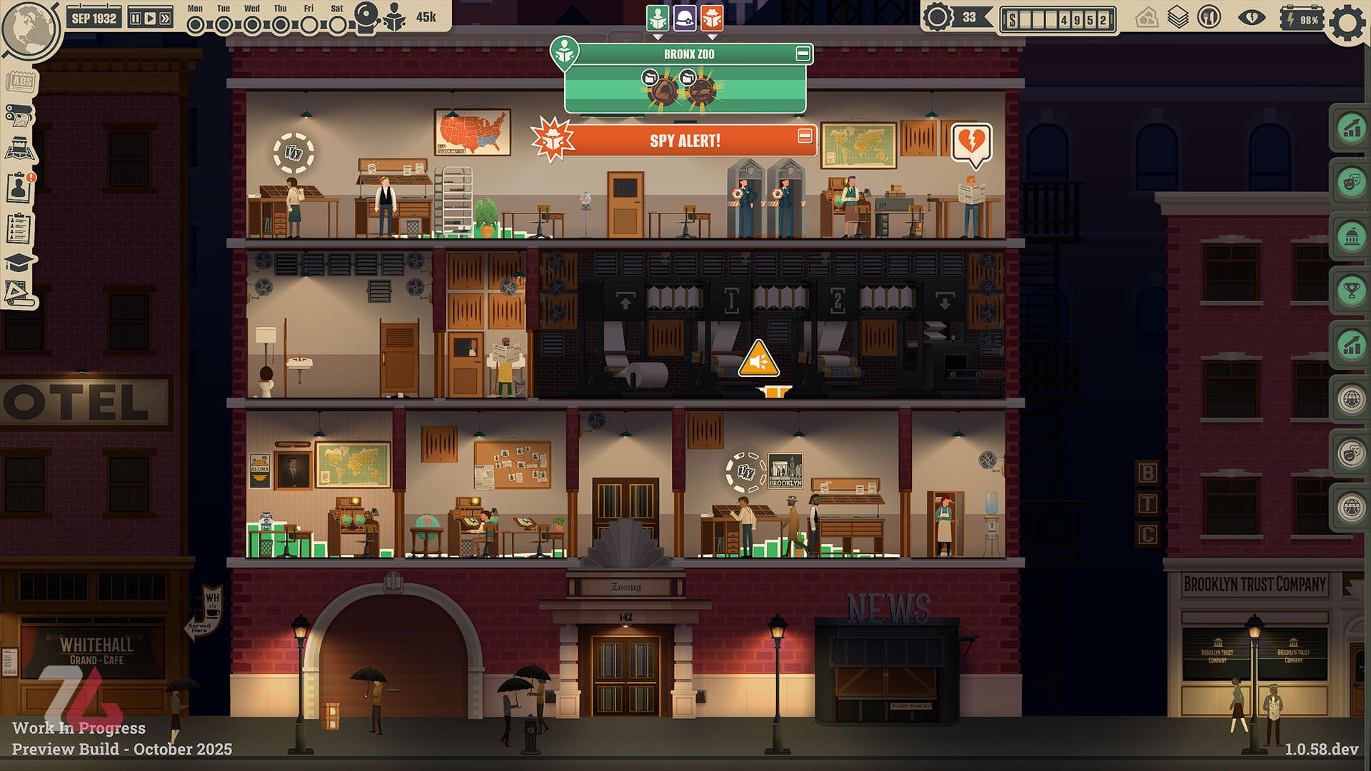 حمله جاسوس‌ها در بازی news tower