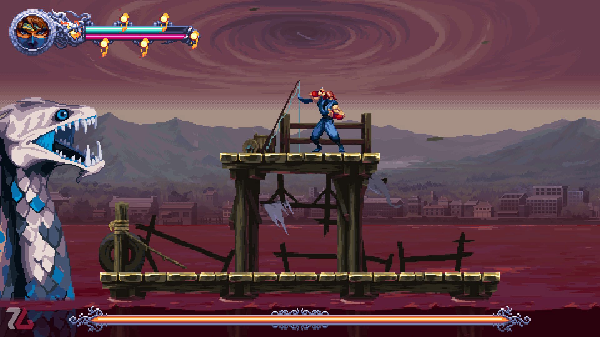 باس فایت مار در بازی Ninja Gaiden Ragebound