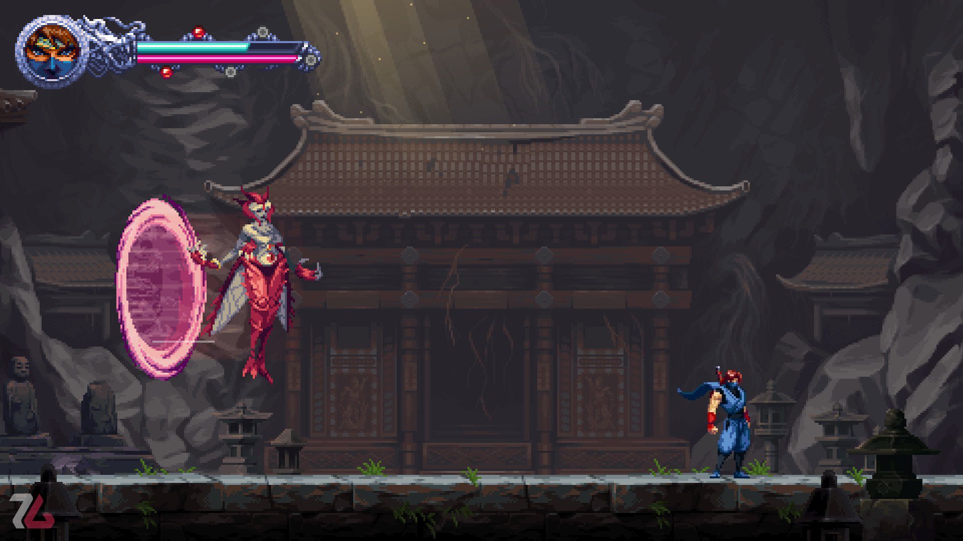 باس فایت زن در بازی Ninja Gaiden Ragebound