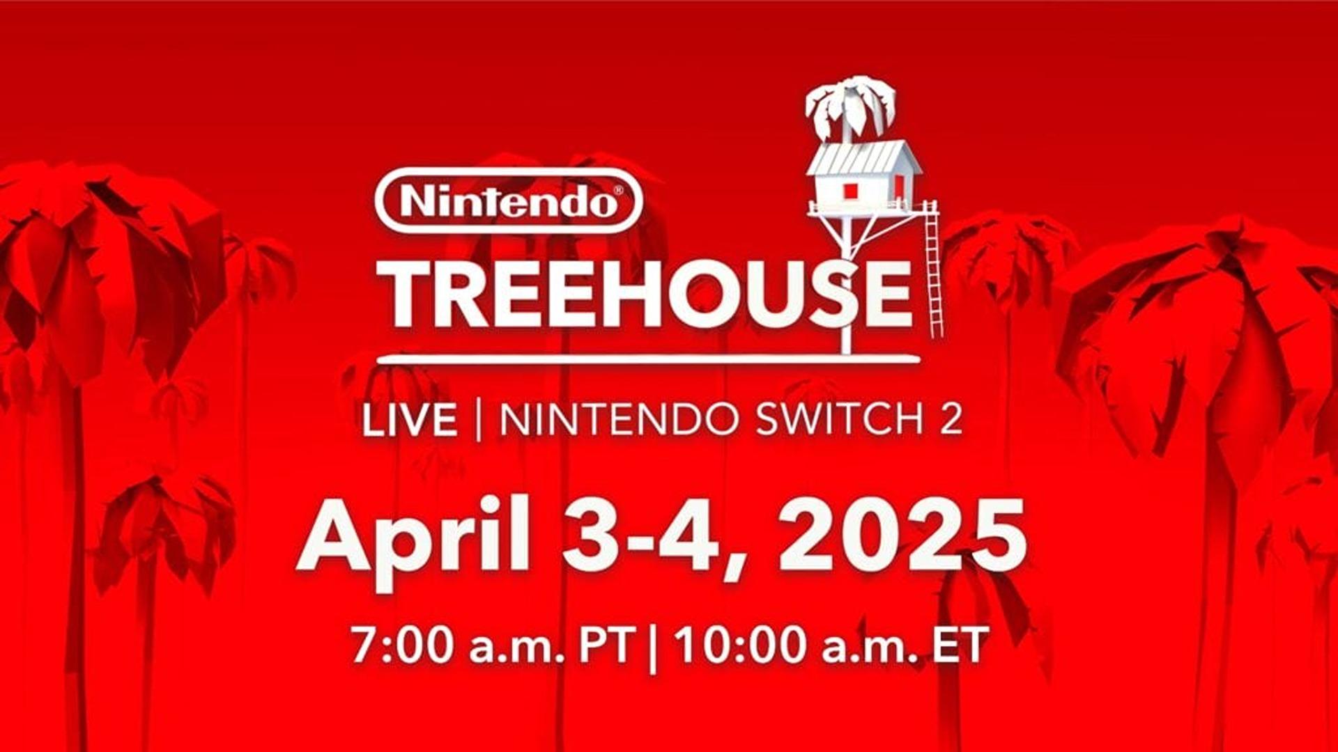 پوستر اعلام تاریخ برگزاری استریم‌های 2025 nintendo treehouse 