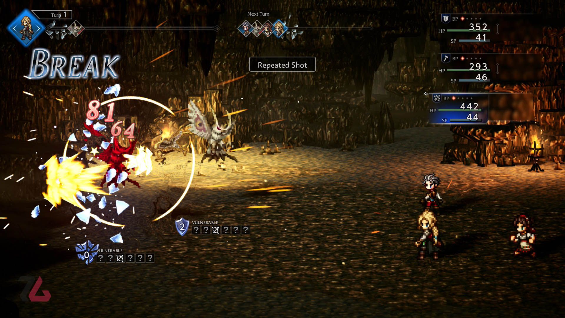 نبرد با کاراکترها بازی Octapath Traveler 0