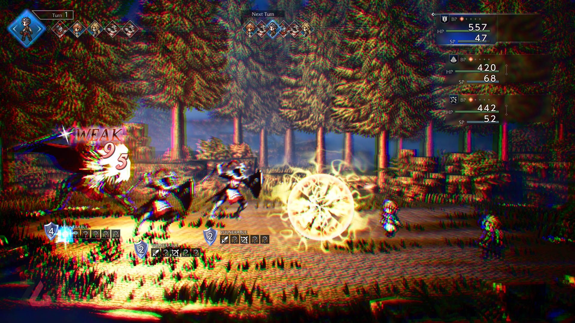 نبرد با سربازان در octapath traveler 0