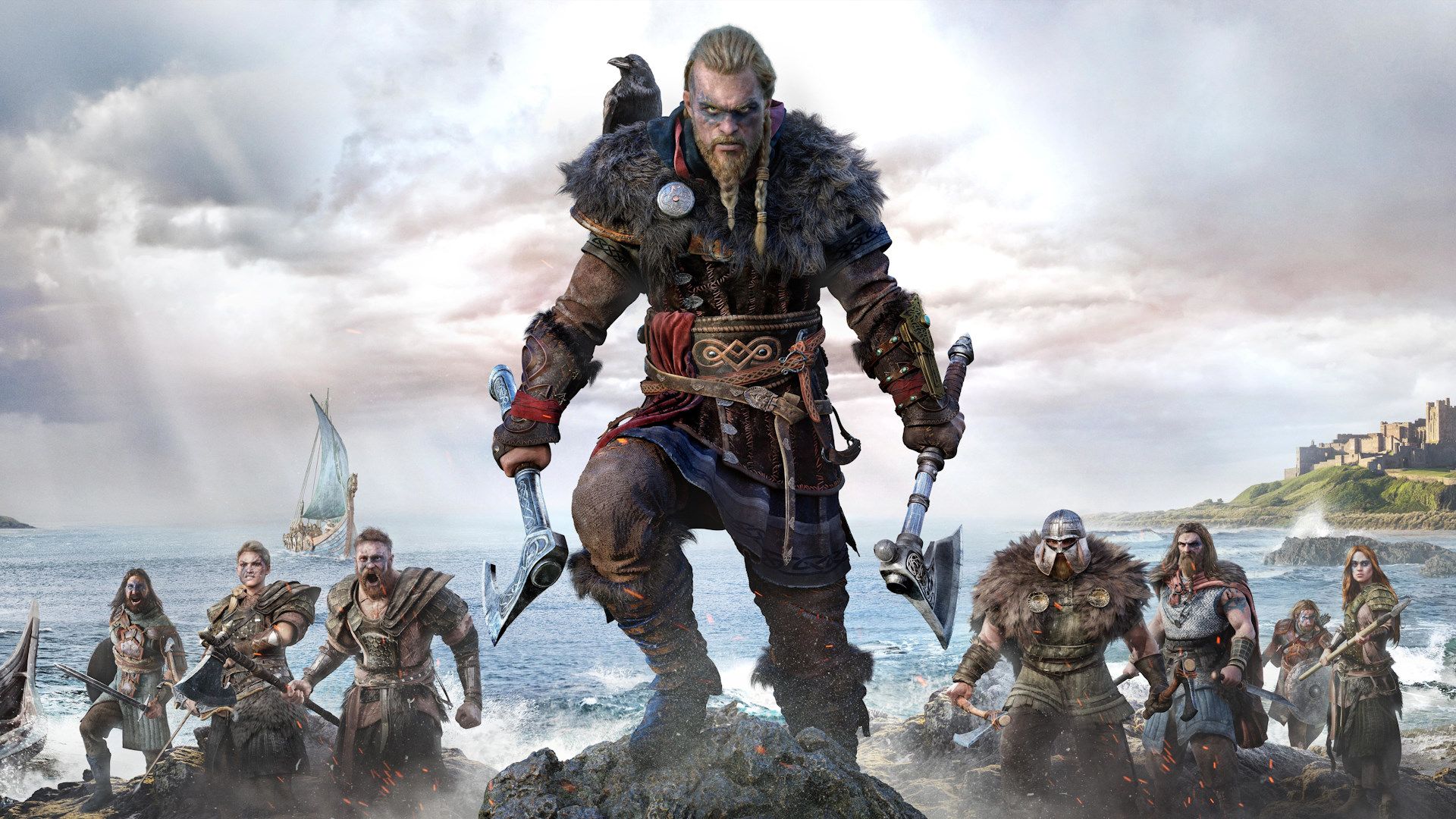 چهره جدی و مصمم ایوور (Eivor) در بازی Assassin's Creed Valhalla