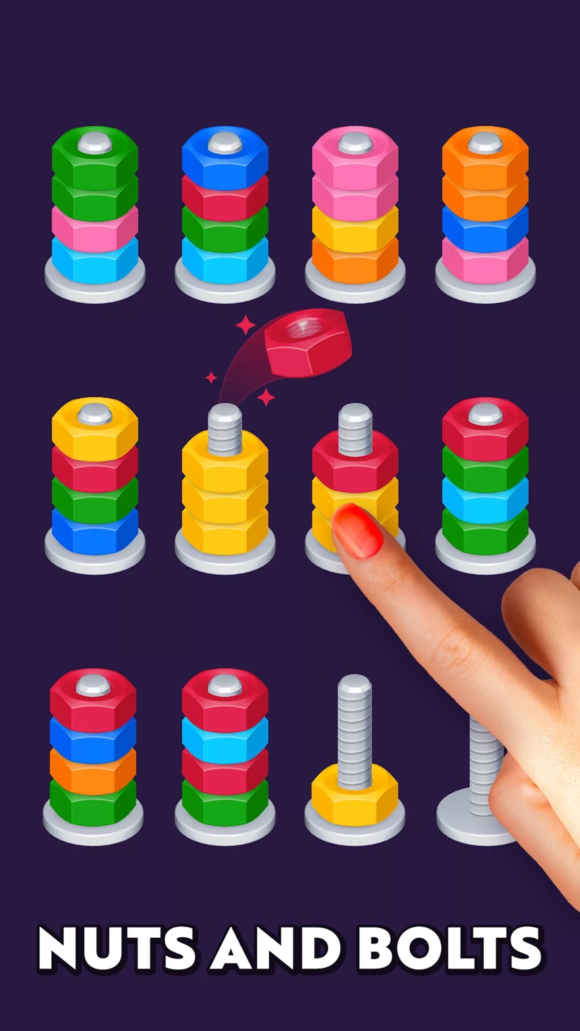 مینی‌گیم جور کردن مهره‌ها در بازی موبایلی Offline Games - No Wifi Games