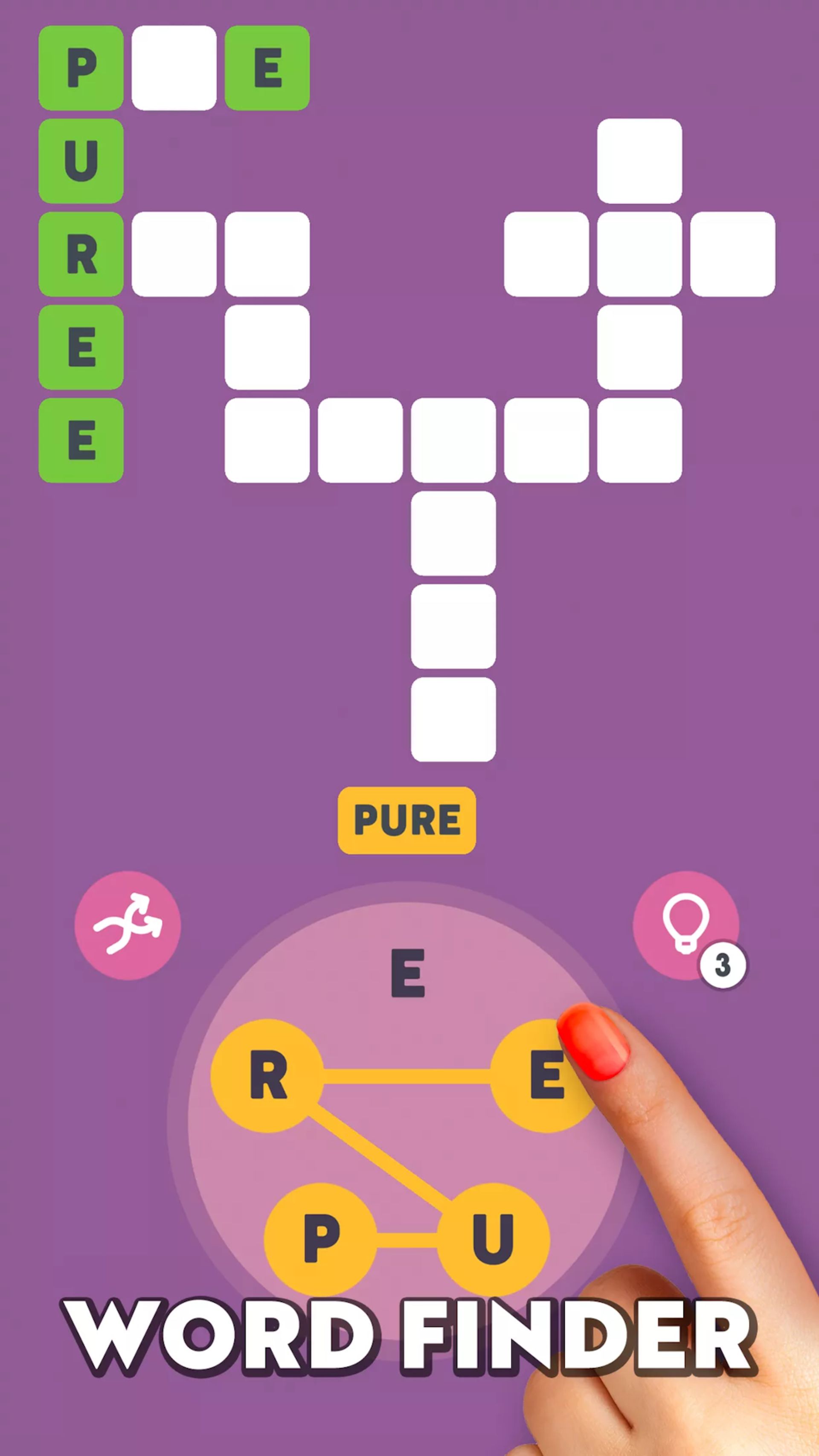 مینی‌گیم یافتن کلمات در بازی موبایلی Offline Games - No Wifi Games