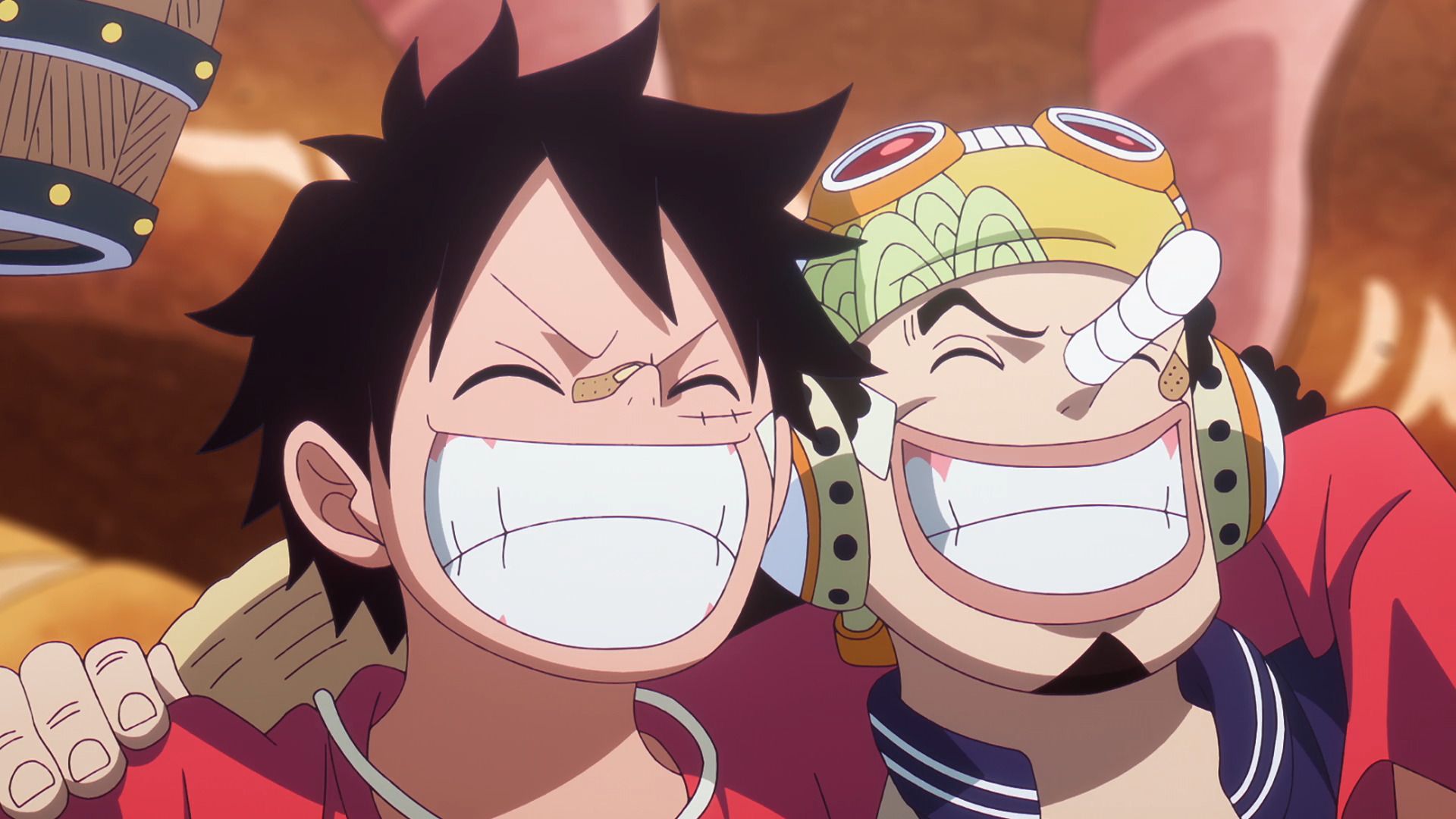 خنده لوفی و دوستش در آرک Egghead انیمه وان پیس 