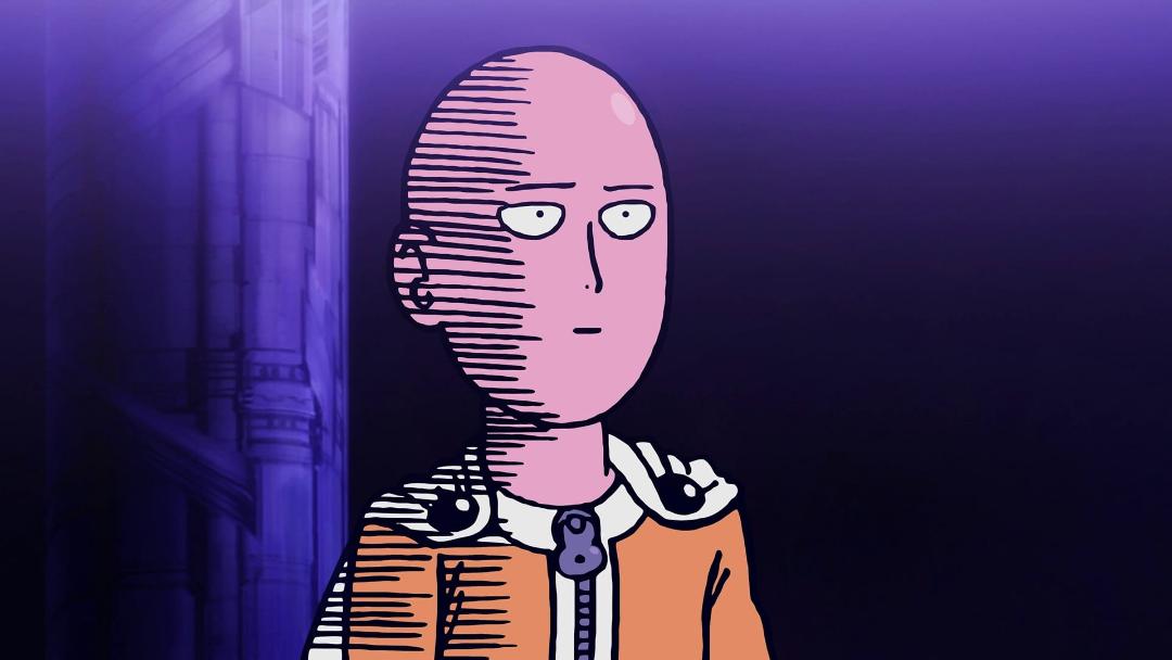 چهره پوکرفیس و خنده‌دار سایتاما در One Punch Man