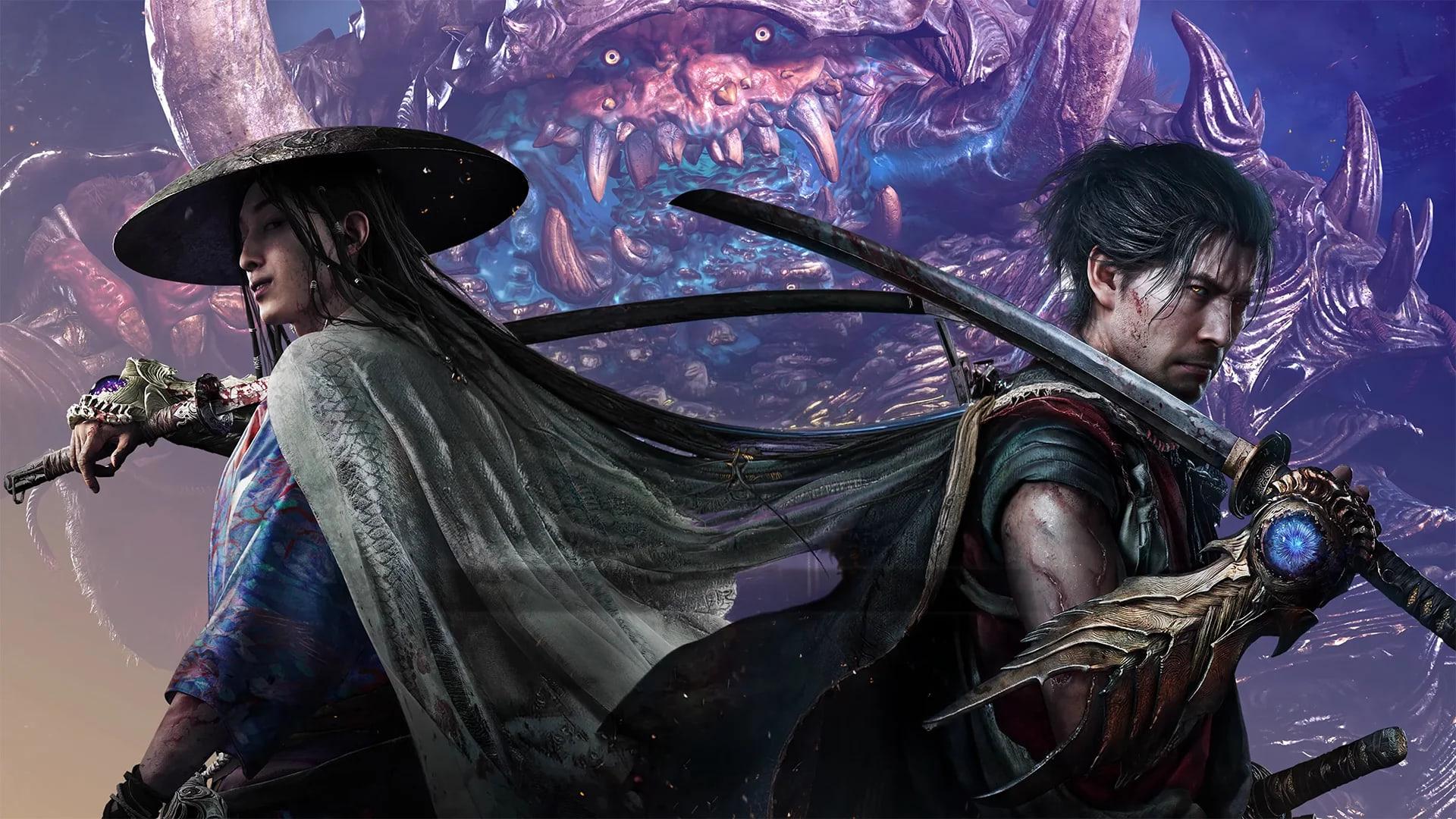 شخصیت‌های اصلی وب‌تون Onimusha: Way of the Sword در مقابل هیولای بزرگ