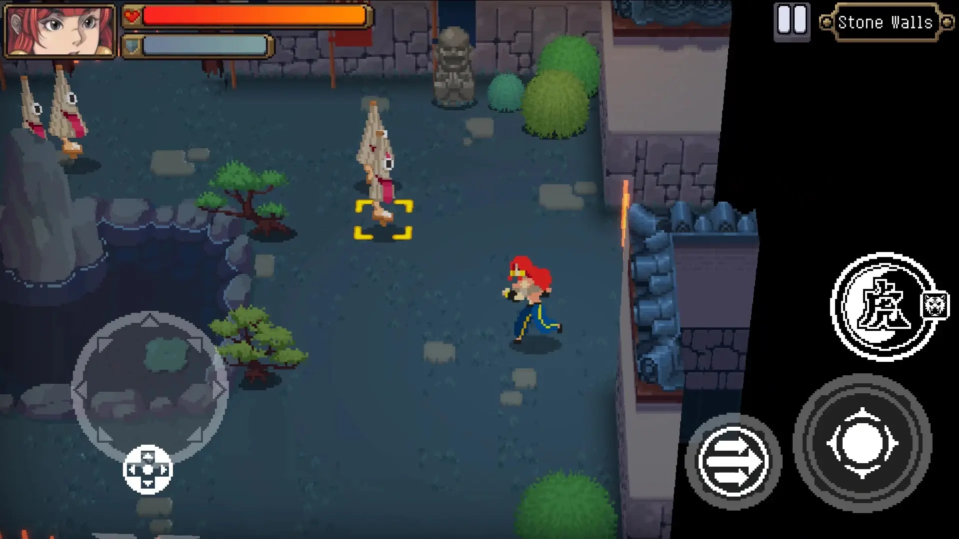 شخصیت اصلی در بازی موبایل Otherworld Legends در حال مبارزه با دشمنان