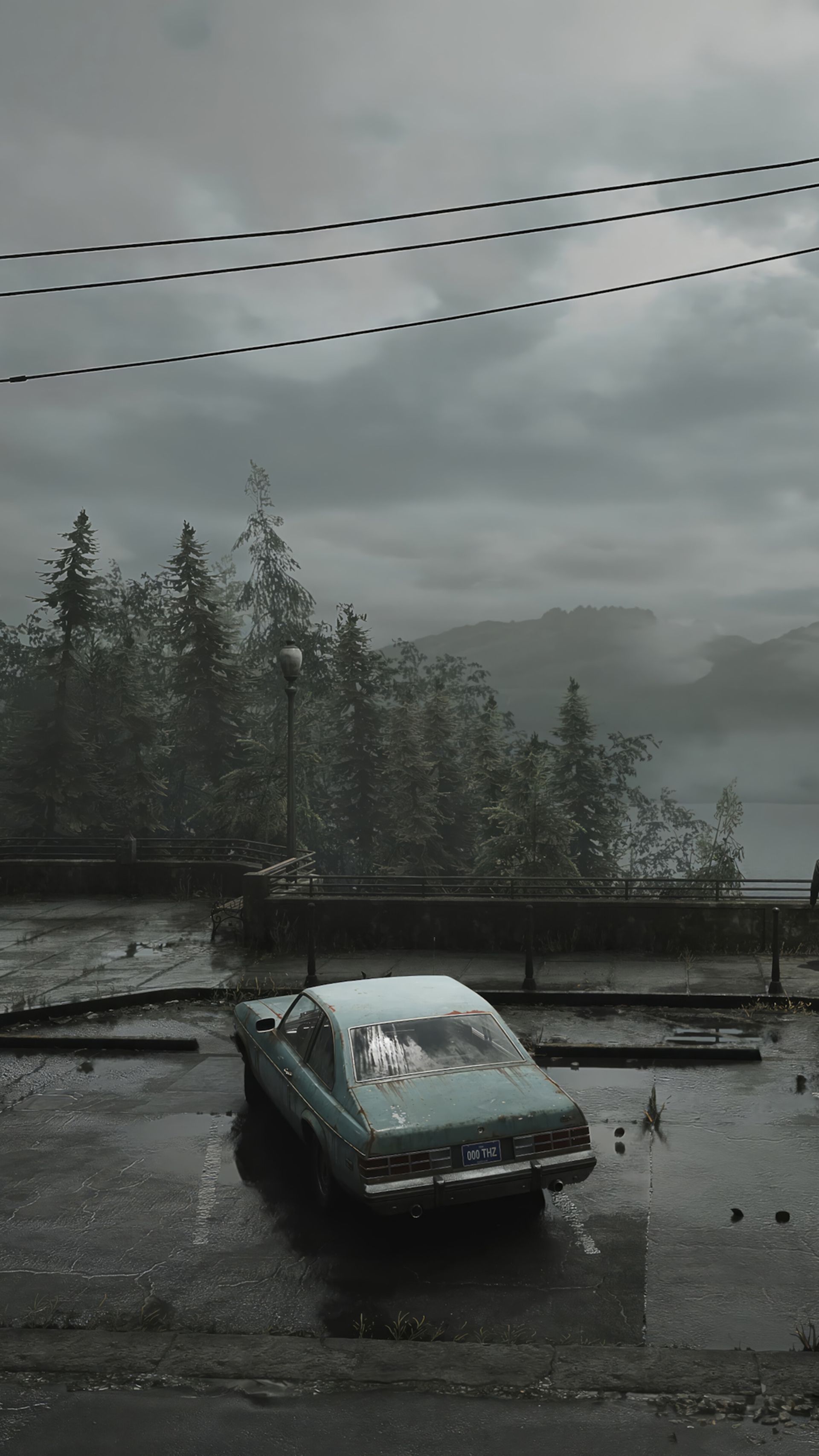 پارک کردن ماشین در ورودی شهر سایلنت هیل در بازی Silent Hill 2