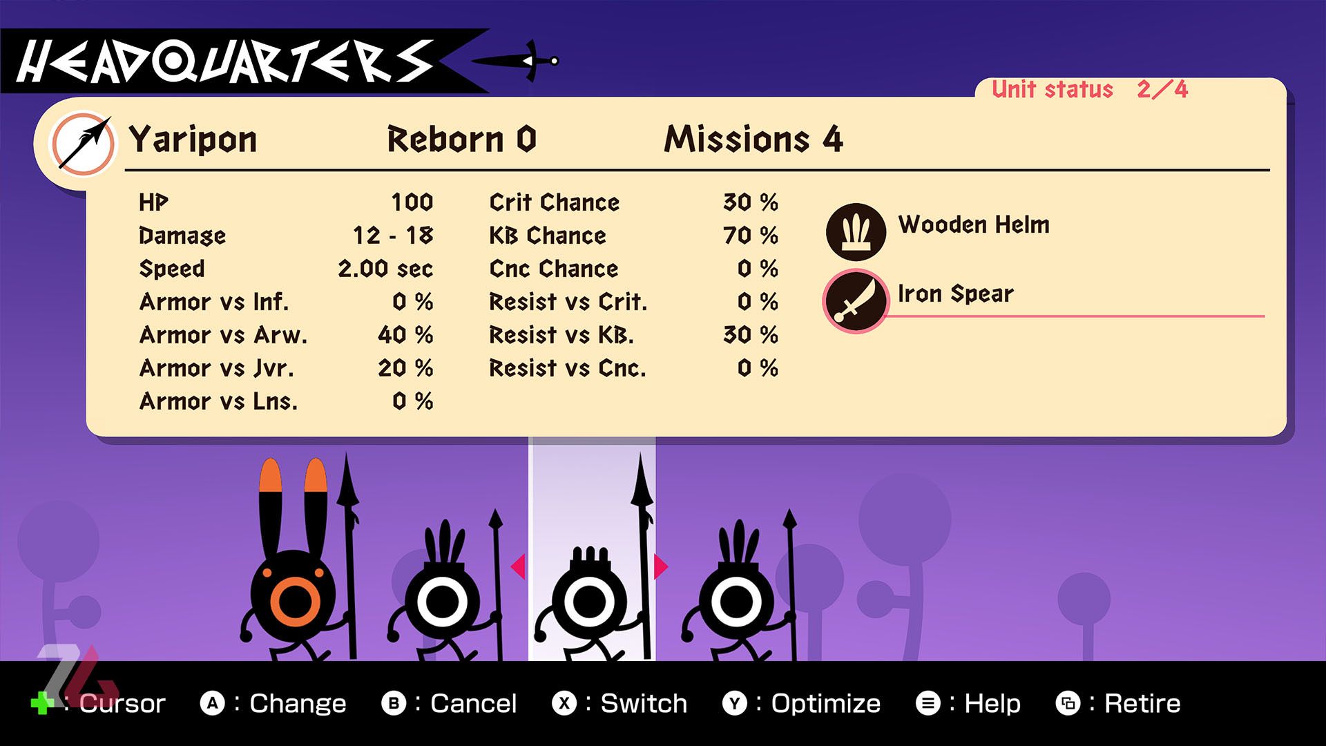 مدیریت نیروها در Patapon 1+2 Replay