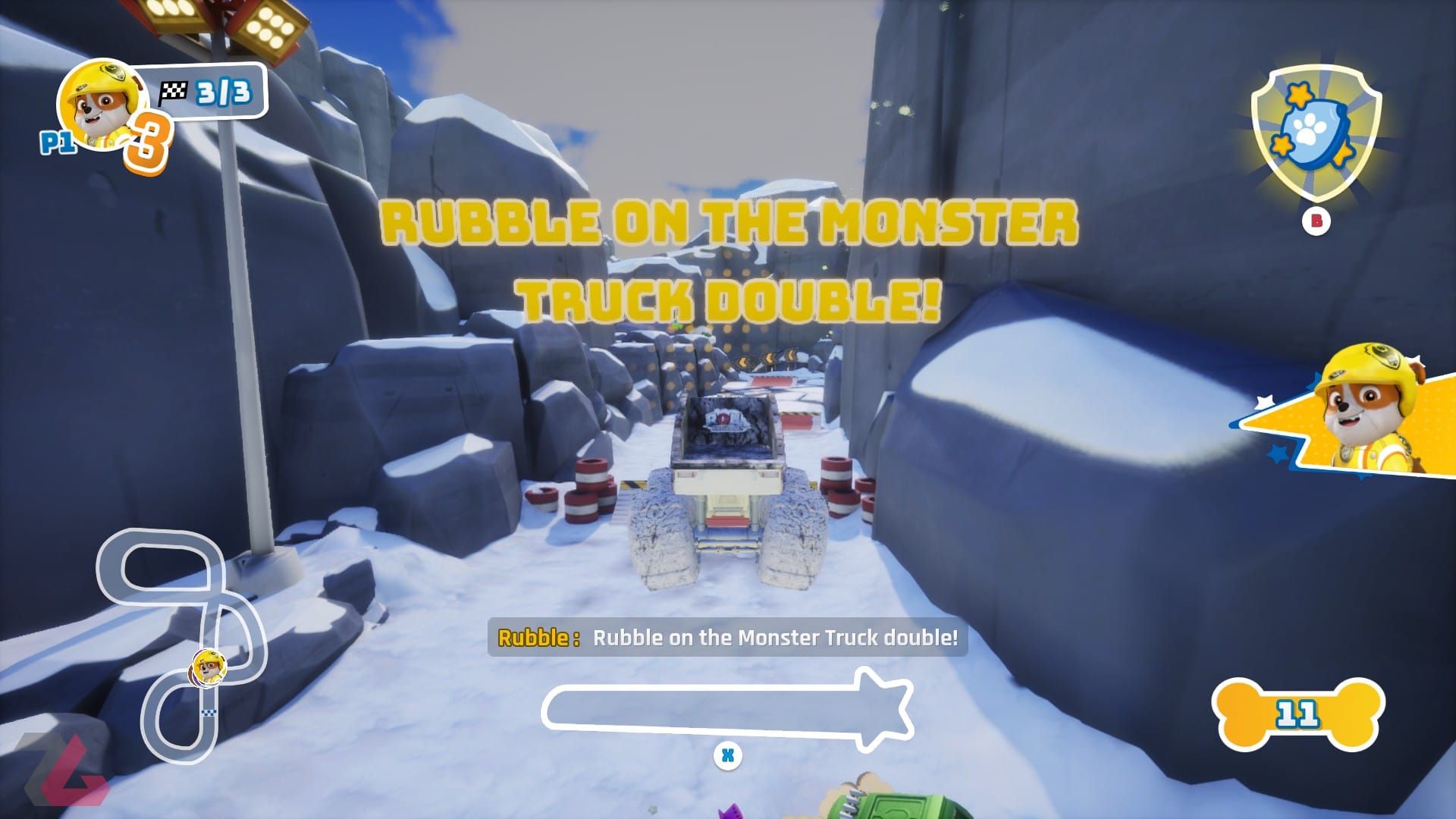 قدرت ویژه رابل در زمین برفی بازی PAW Patrol Rescue Wheels Championship