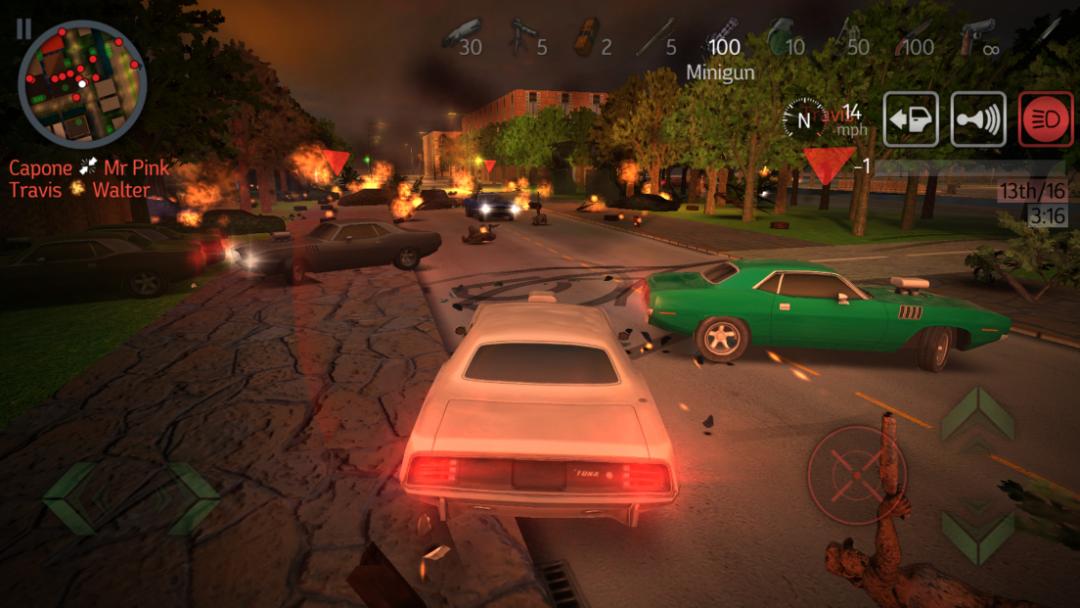 صحنه نبرد و تعقیب و گریز با خودروها در بازی Payback 2
