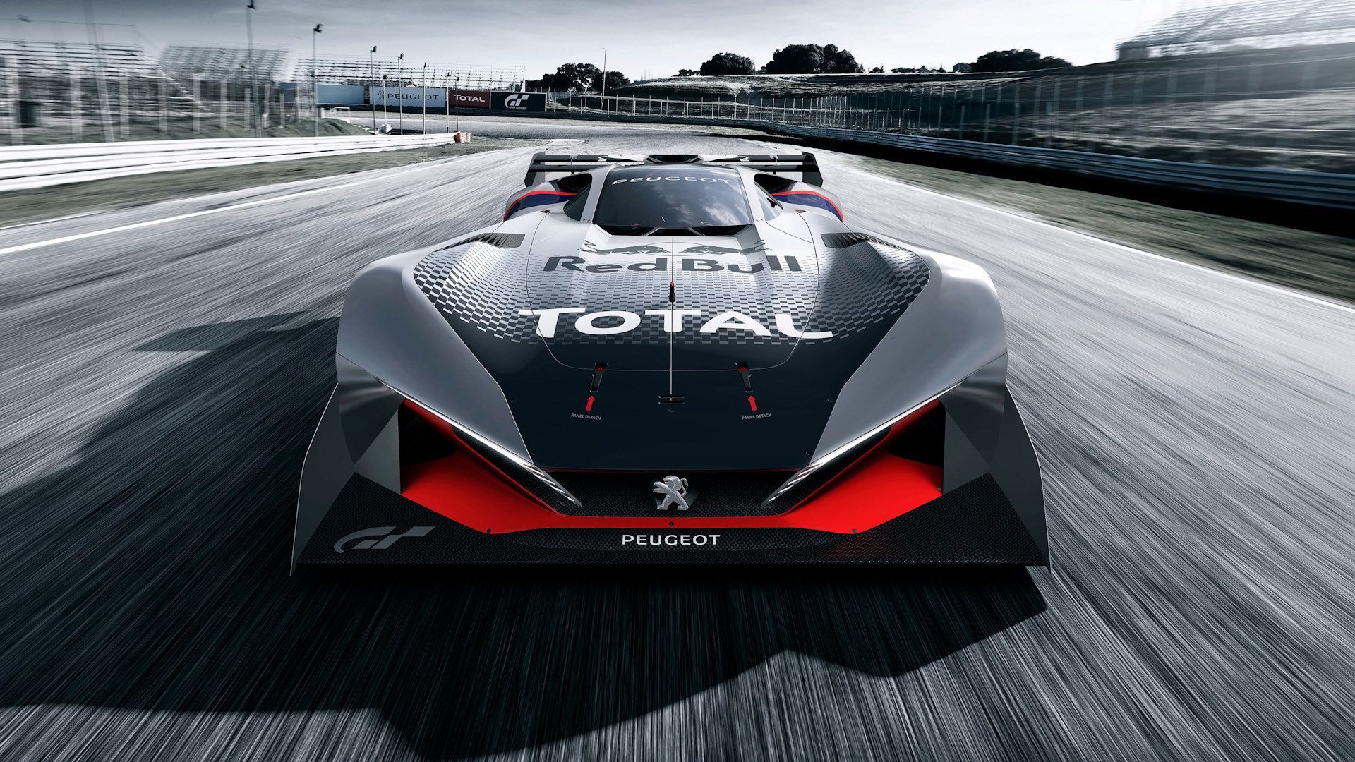 نمای پشتی خودروی Peugeot L750R HYbrid Vision Gran Turismo در بازی Gran Turismo 7