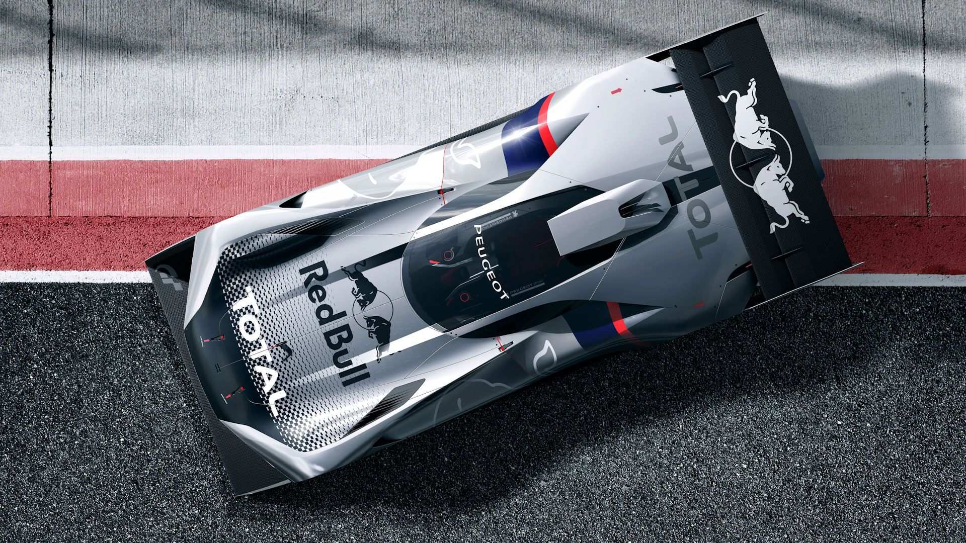 نمای بالای خودروی Peugeot L750R HYbrid Vision Gran Turismo در بازی Gran Turismo 7
