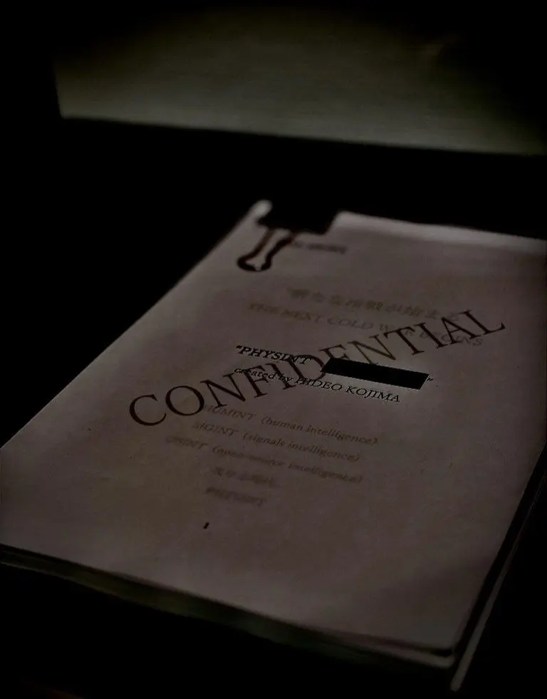 سند محرمانه (Confidential) مربوط به بازی جدید Physint اثر هیدئو کوجیما (Hideo Kojima)