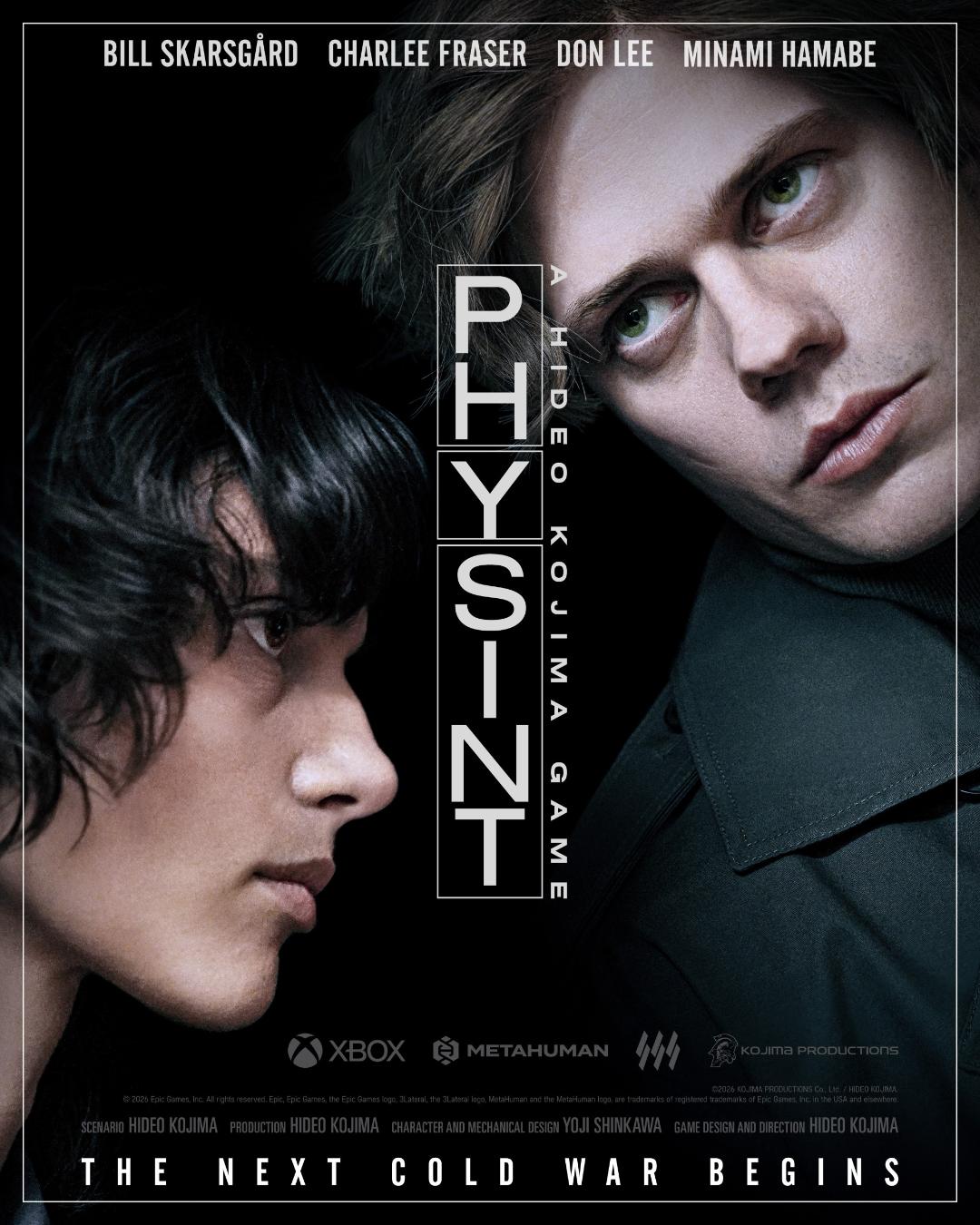 چهره‌های بازیگران اصلی در پوستر بازی Physint ساخته هیدئو کوجیما (Hideo Kojima)