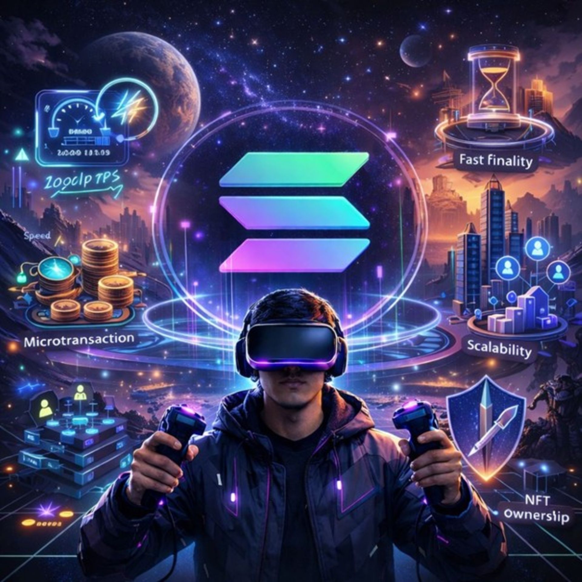 مهم‌ترین مزایای سولانا برای توسعه بازی‌های واقعیت مجازی