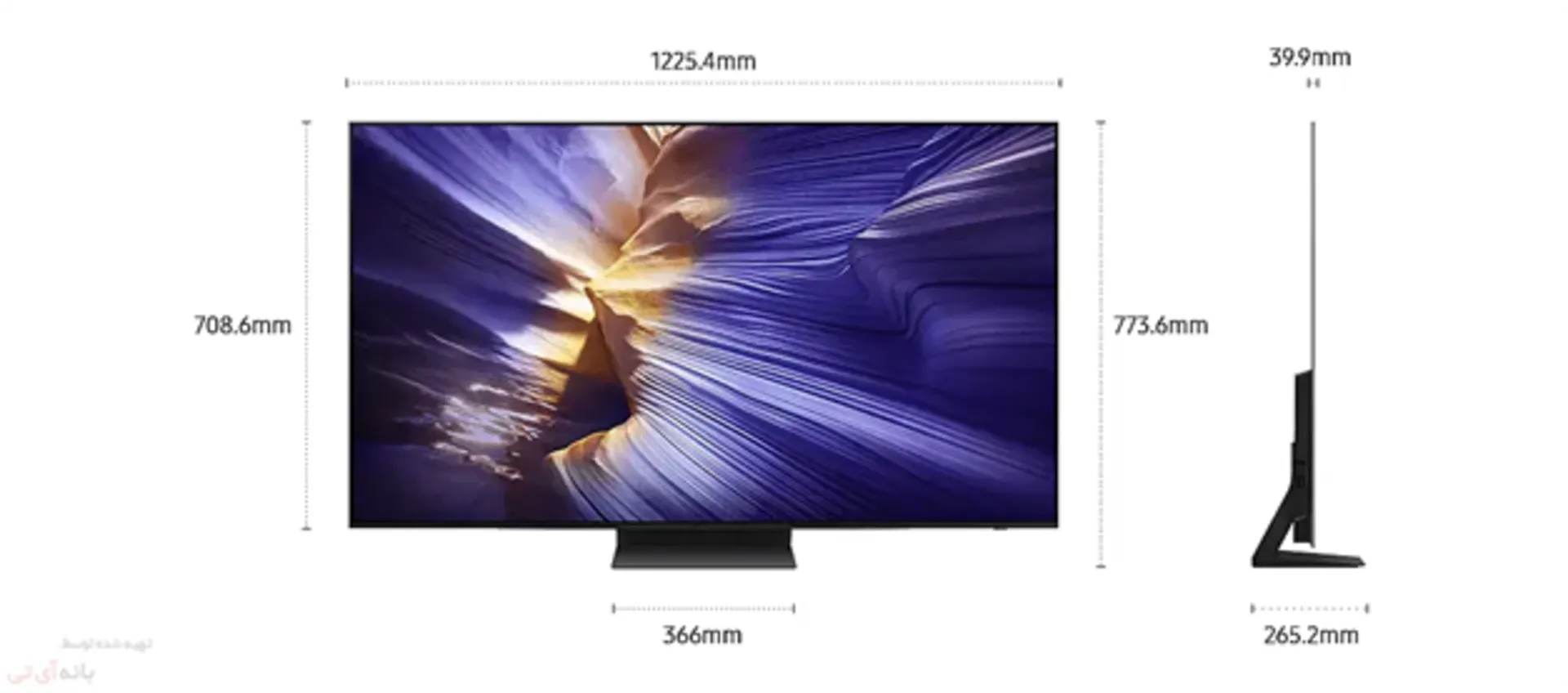 ابعاد تلویزیون سامسونگ