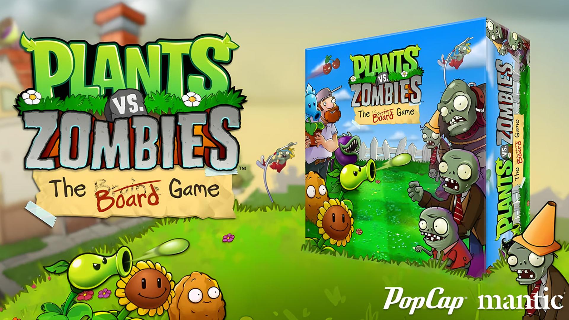 جعبه بازی رومیزی Plants vs. Zombies با تصاویر گیاهان و زامبی‌ها
