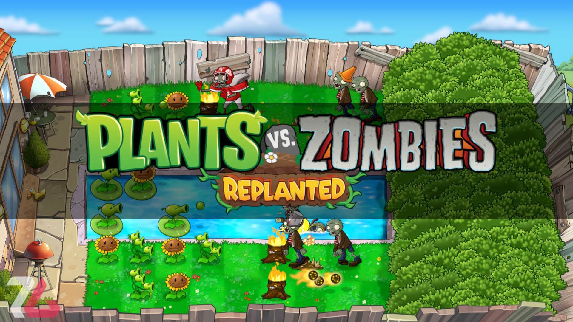 صفحه اصلی در plants vs zombies replanted