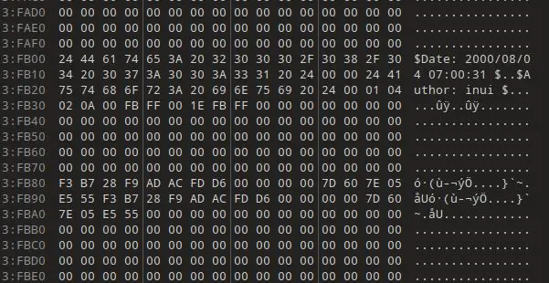 کدهای هگزادسیمال (Hexadecimal) و داده‌های دیجیتال در یک ویرایشگر کد