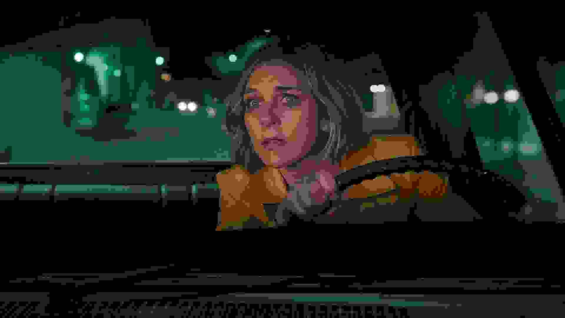 رئا سیهورن در حال رانندگی در سریال pluribus