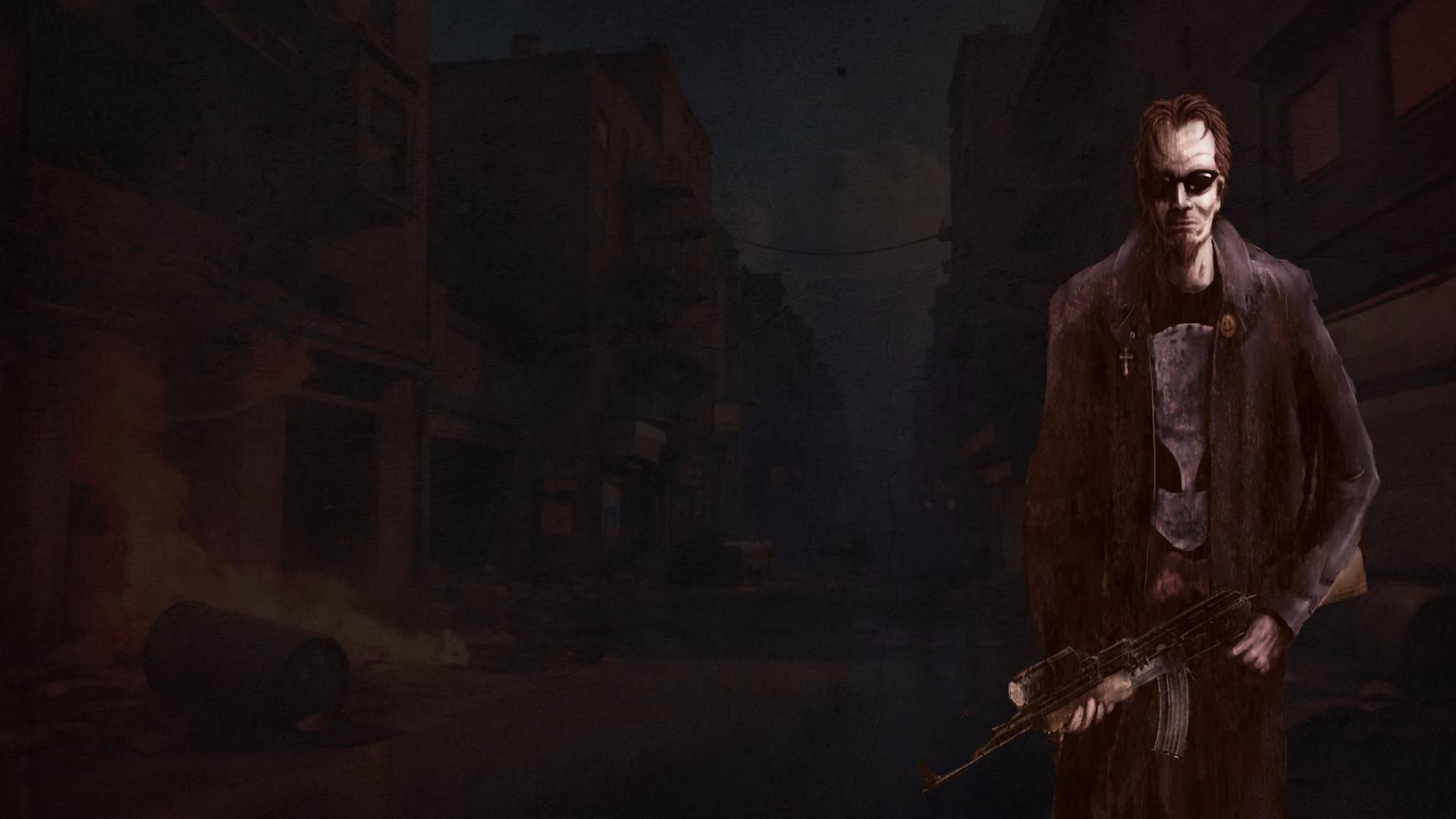 شخصیت اصلی بازی Postal 2: VR مشغول قدم زدن در خیابان‌های شهر