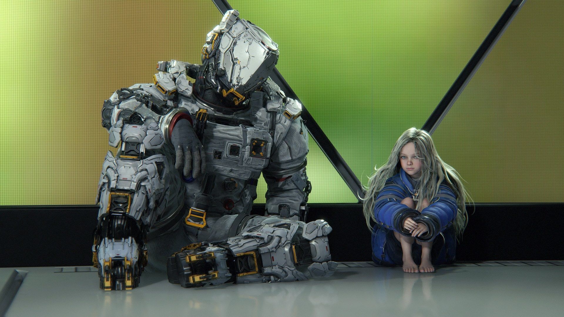 هیو و دیانا در بازی Pragmata