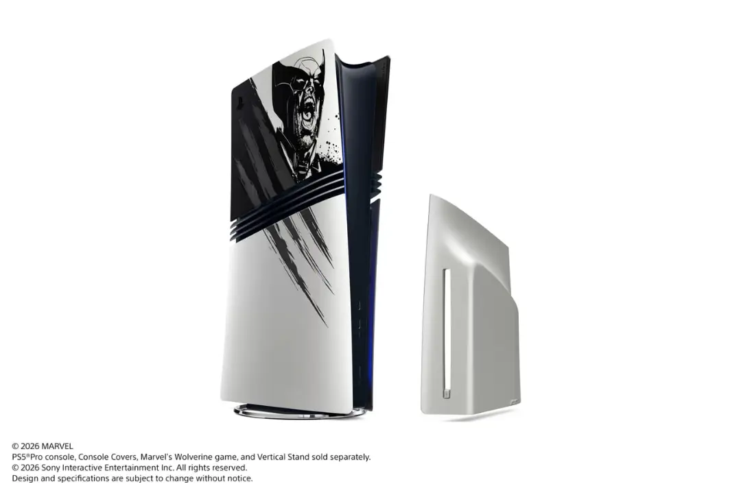 کاور کنسول پلی استیشن ۵ (PlayStation 5) با طرح شخصیت Marvel's Wolverine