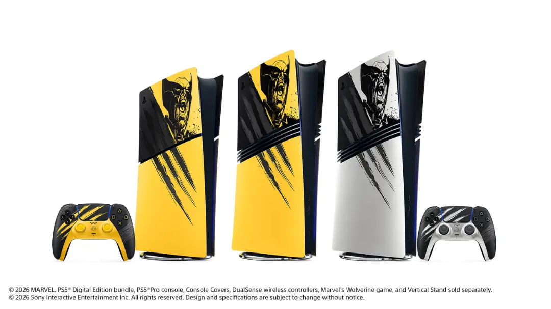 کنسول پلی استیشن ۵ (PlayStation 5) با طرح گرافیکی بازی Marvel's Wolverine
