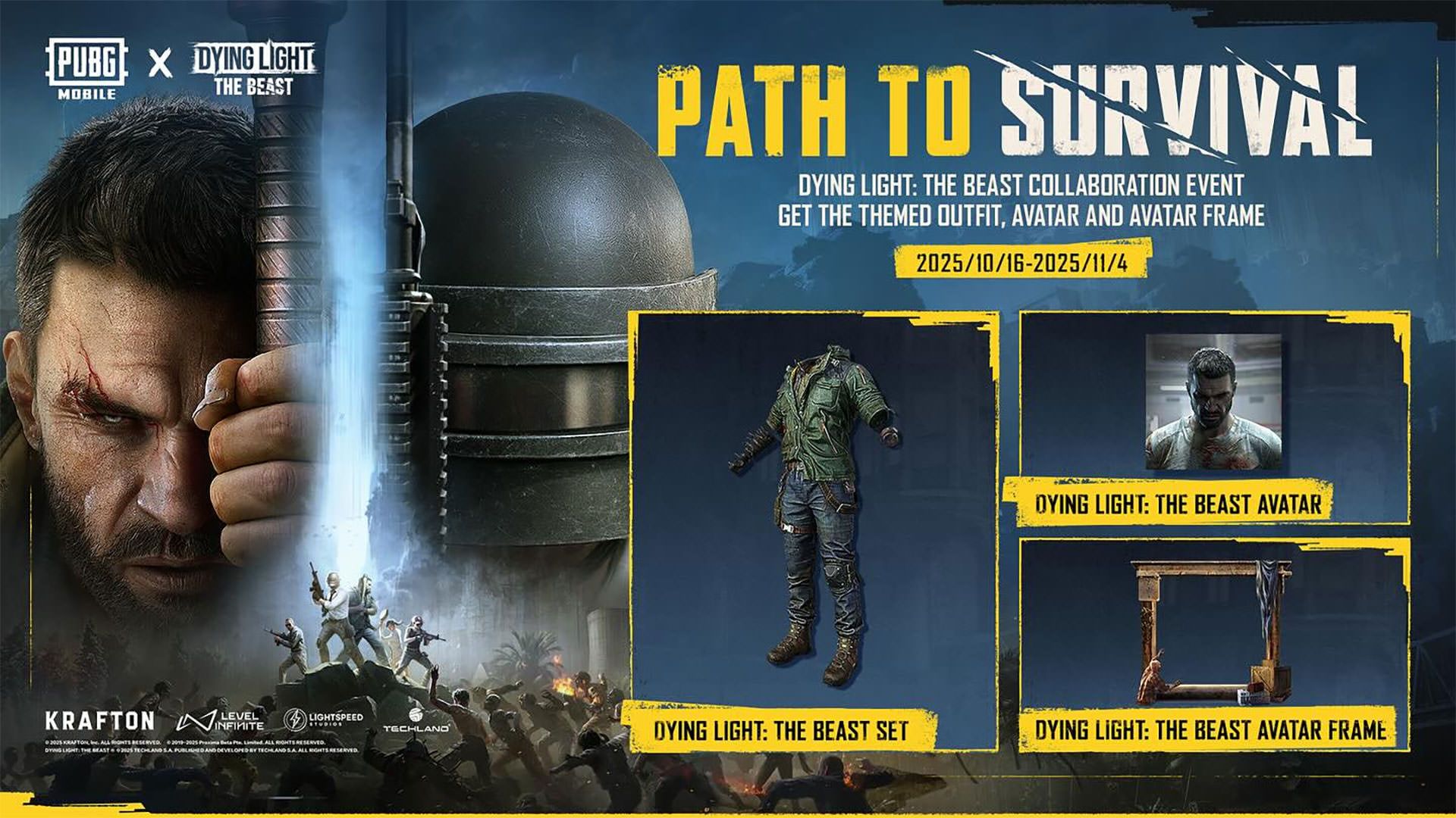کراس‌اور بازی پابحی موبایل با Dying Light: The Beast