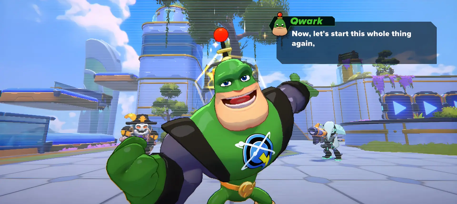 شخصیت کوارک (Qwark) در محیط بازی موبایل Ratchet and Clank: Ranger Rumble