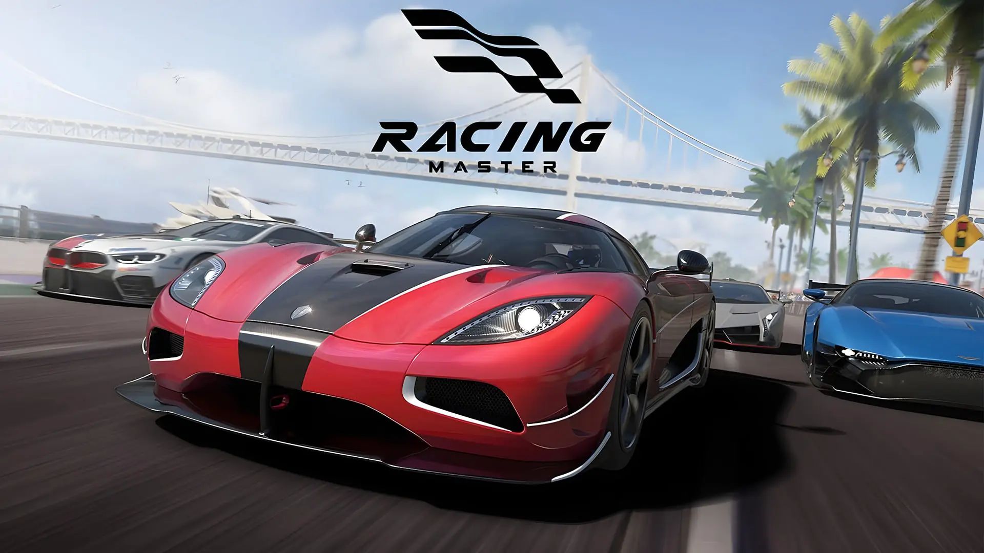 خودروهای سوپر اسپرت در حال مسابقه در بازی Racing Master