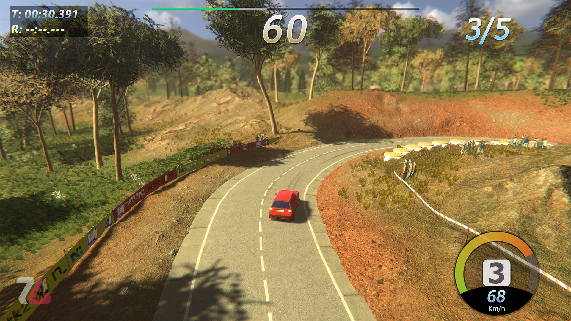 دوربین از بالا در بازی Rally Arcade Classics