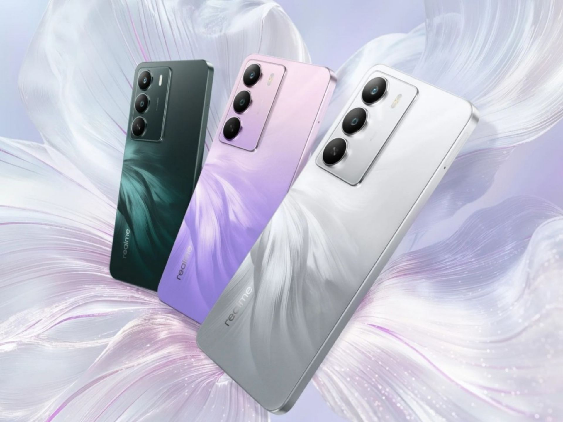 گوشی Realme P3 Lite در سه رنگ مختلف