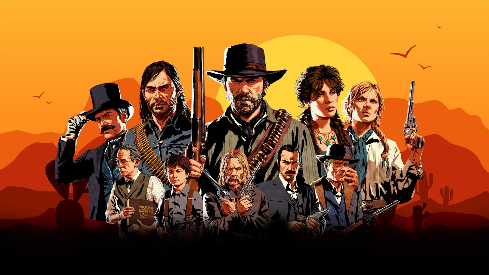 شخصیت‌های Red Dead Redemption 2 در پوستر (کاور) بازی