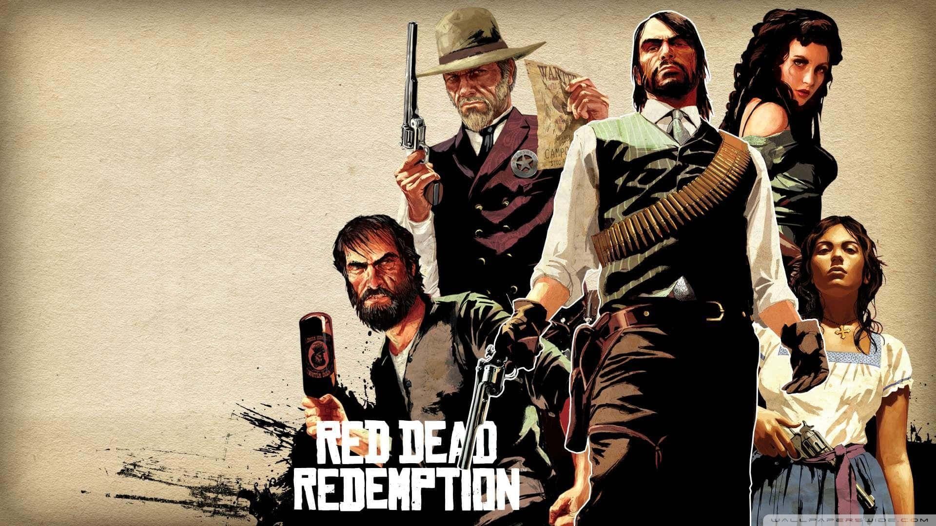 پوستر شخصیت‌های بازی Red Dead Redemption 1