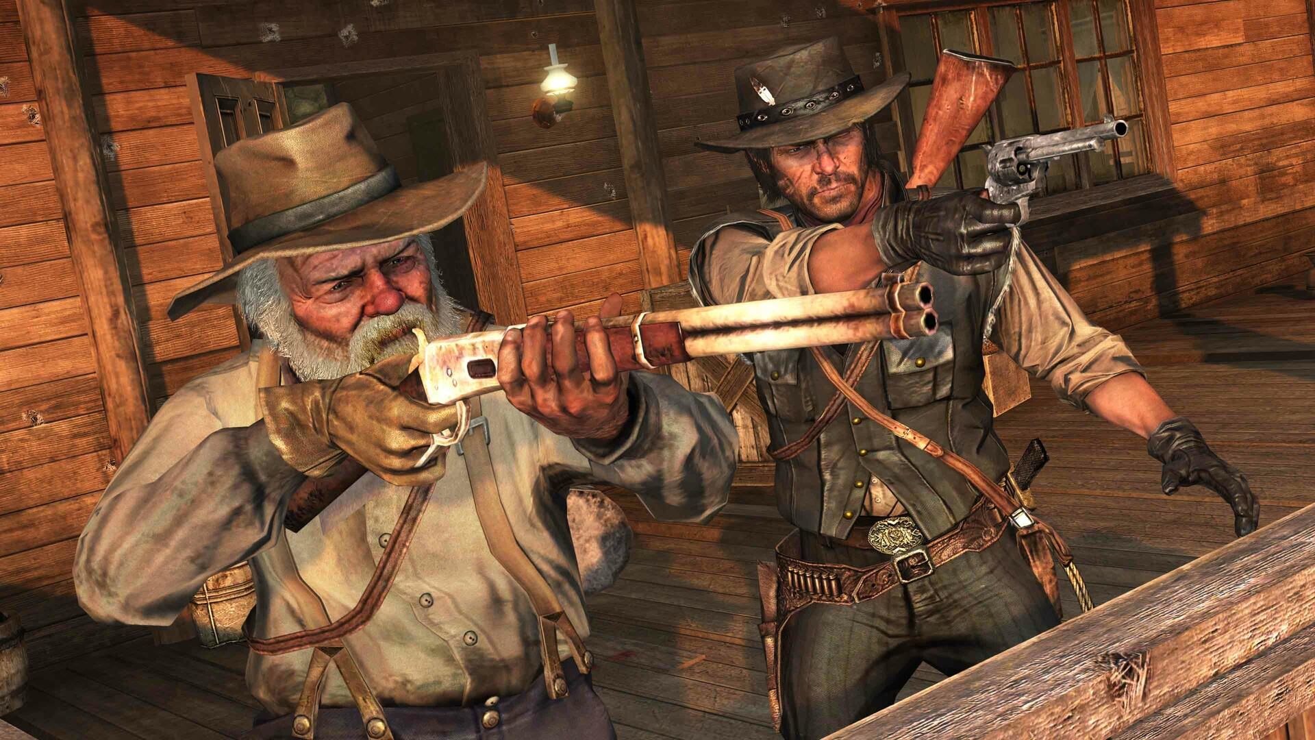 مبارزه جان مارستون و آنکل در بازی Red Dead Redemption 1