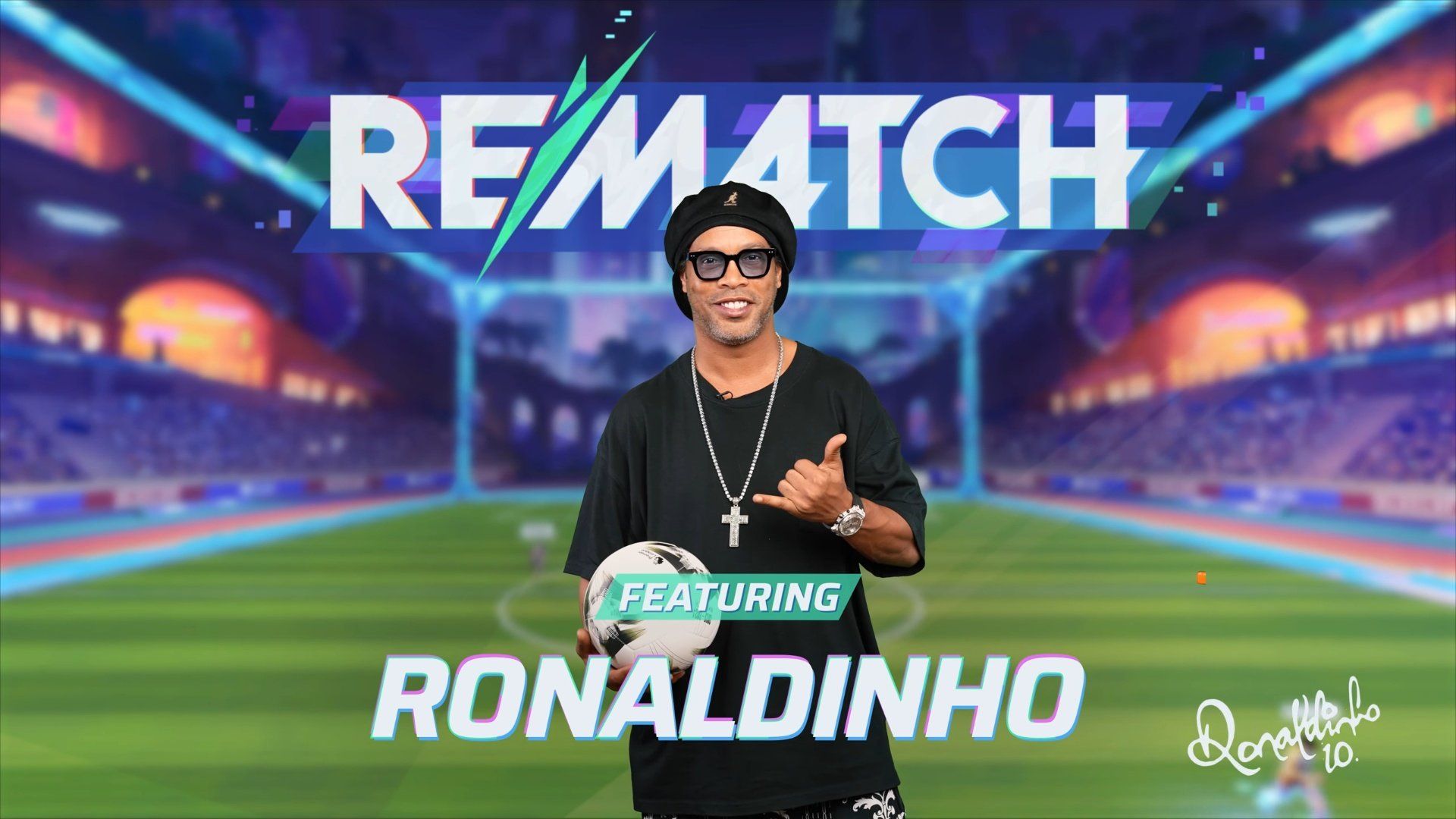 حضور رونالدینیو در بازی Rematch