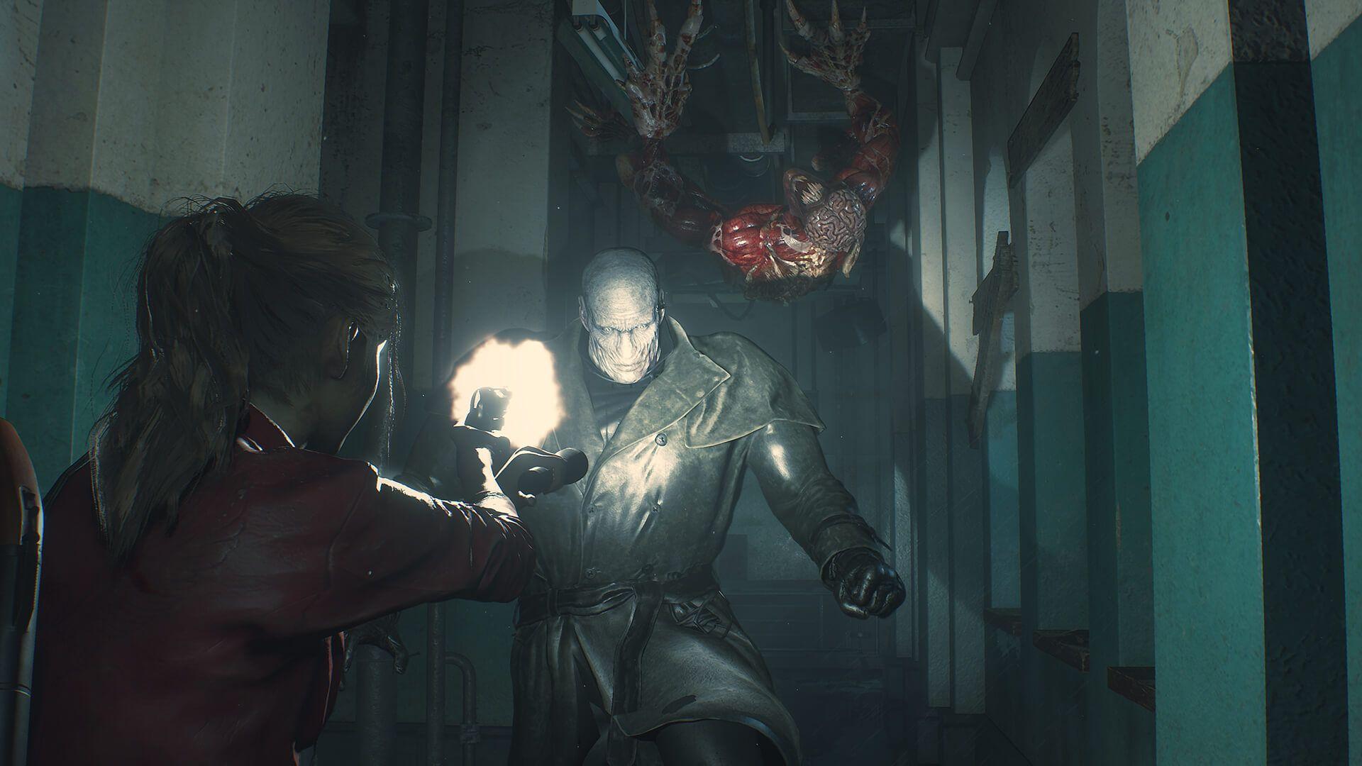 مبارزه با مستر ایکس در بازی resident evil 2