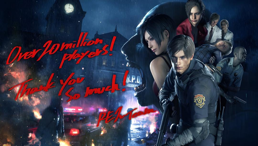 شخصیت‌های بازی Resident Evil 2 (رزیدنت ایول ۲) در محیطی تاریک و بارانی