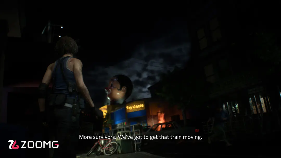 جیل ولنتاین، شخصیت اصلی بازی Resident Evil 3 Remake در خیابان تاریک شهر