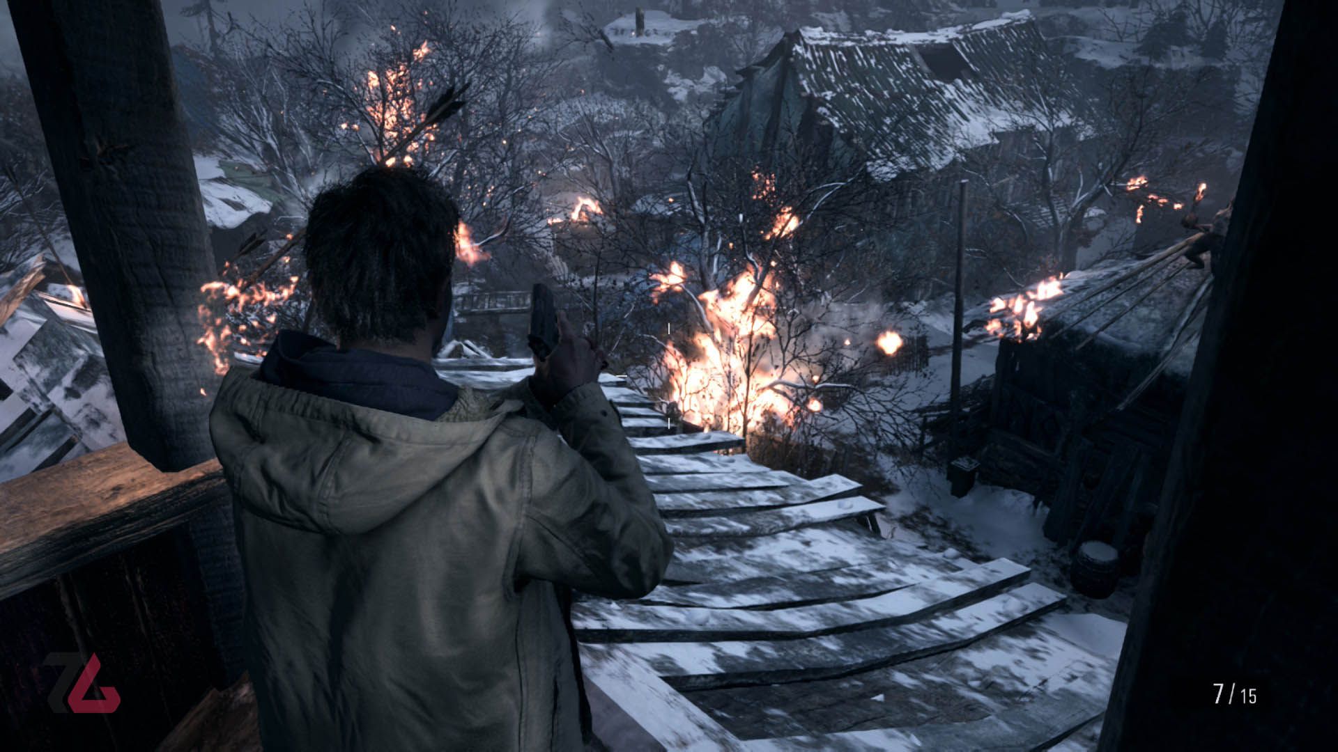 روستا در آتش بازی Resident Evil 8 gold edition نیتندو سوییچ ۲