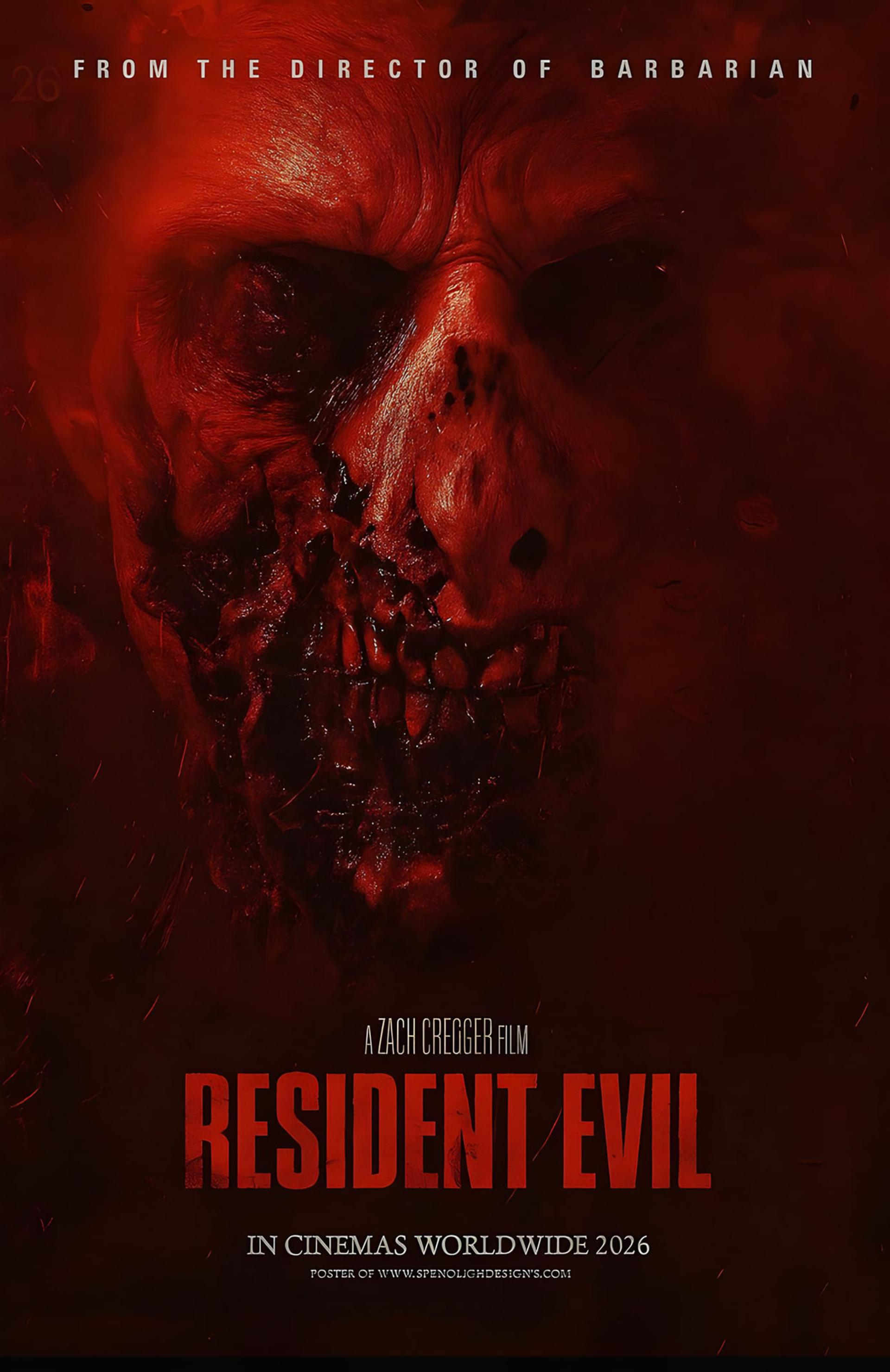چهره ترسناک و خون‌آلود یک موجود در فیلم رزیدنت اویل (Resident Evil)