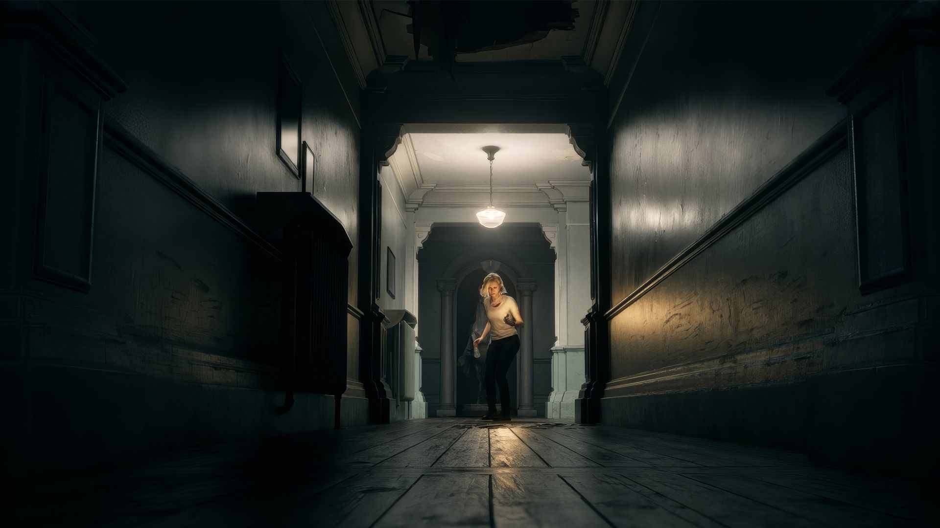گریس مشغول تحقیق در بازی Resident Evil Requiem
