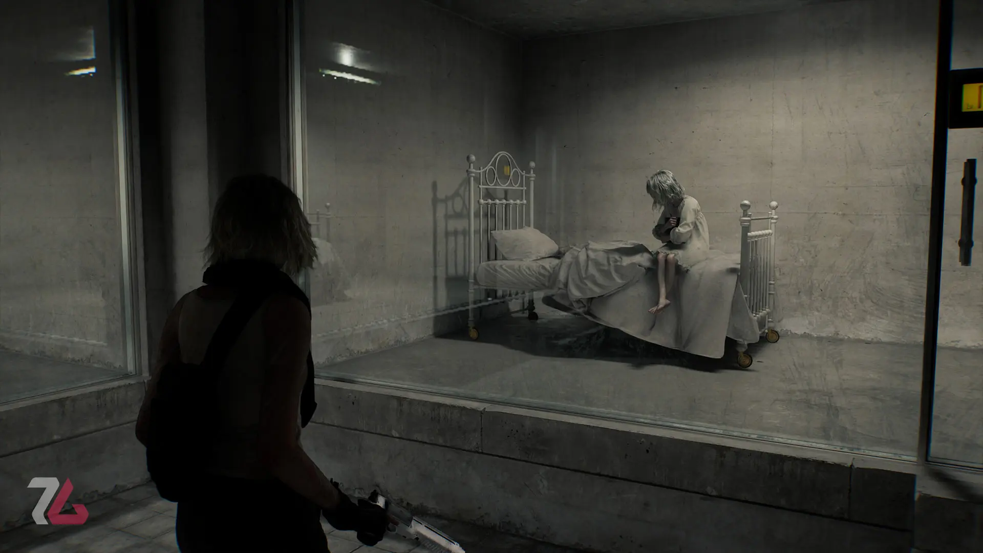 نگاه گریس به امیلی، دختر نابینا در بازی Resident Evil 9